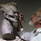 Rick Baker at work on his version of the Joker.